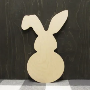 Wooden Bunny w Flop Ear Cutout