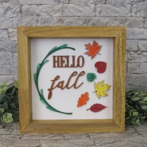 Hello Fall Framed Sign Kit