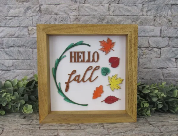 Hello Fall Framed Sign Kit