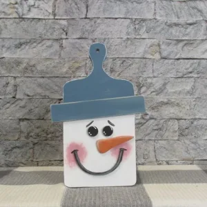 Mini Cutting Board Snowman w Hat Craft Kit
