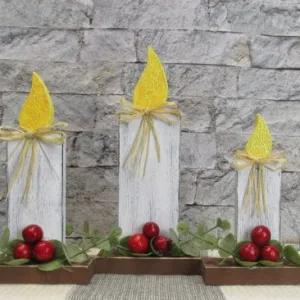 Wooden Taper Candles Craft Kit