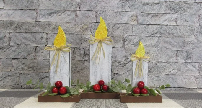 Wooden Taper Candles Craft Kit