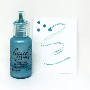 A paper showing dimensional pearlescent paint in a deep blue color called Robin's Egg.