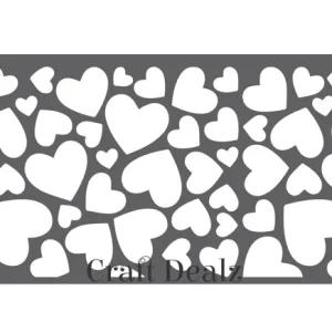 Hearts Background Stencil