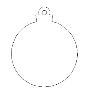Wooden Round Ornament Cutout