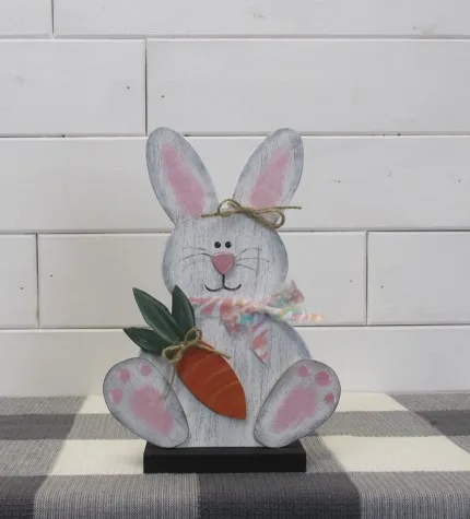 Sitting 8" Round Bunny Craft Kit on Base
