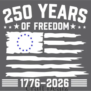 250 Years of Freedom Flag Stencil