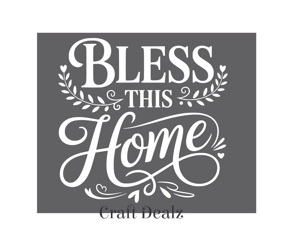 Bless this Home Stencil