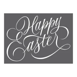 Happy Easter Elegant Script Stencil