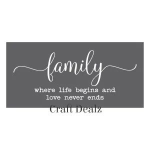 Family where life begins Stencil