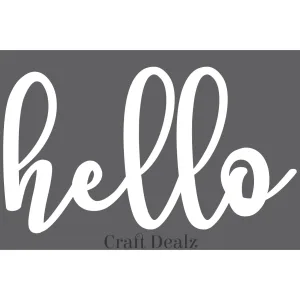 Hello Thin Script Stencils