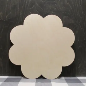 Wooden Large Scallop Circle Cutout