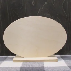 Wooden 2 Piece Standing Oval
